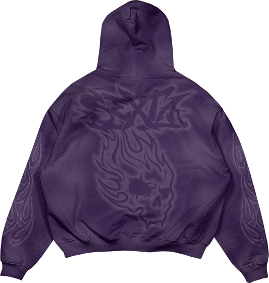 SEXTA AIRBRUSH PURPLE HOODIE