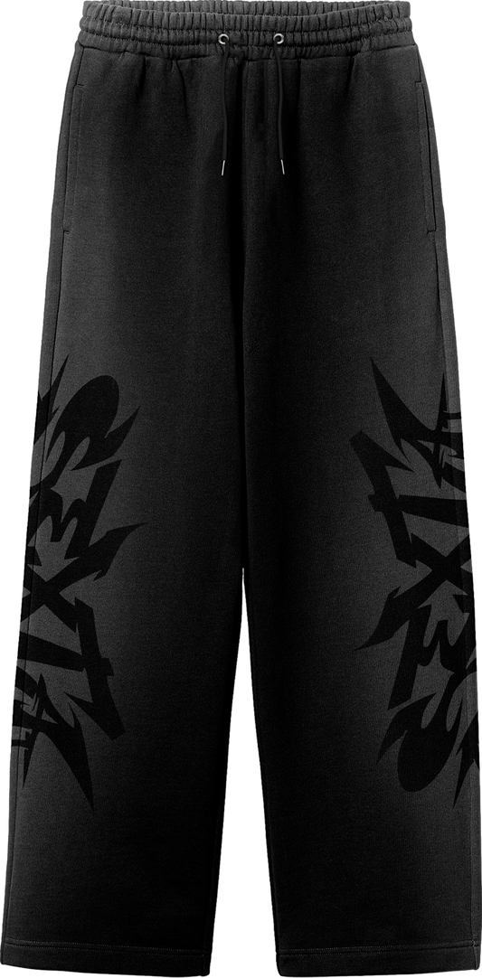 SEXTA AIRBRUSH BLACK SWEATS