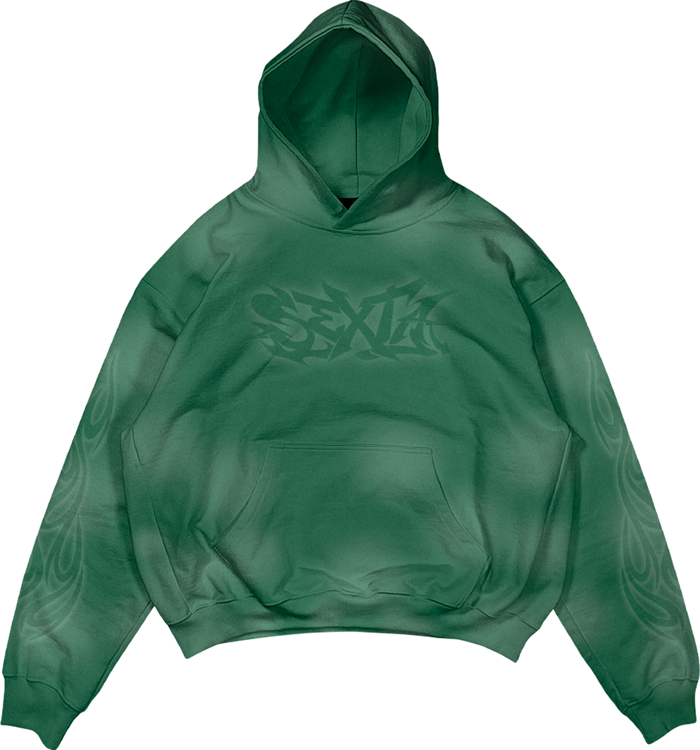 SEXTA AIRBRUSH GREEN HOODIE