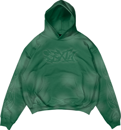 SEXTA AIRBRUSH GREEN HOODIE