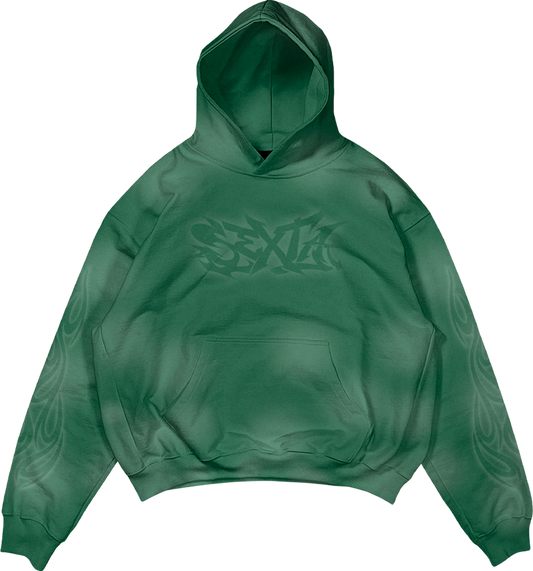 SEXTA AIRBRUSH GREEN HOODIE