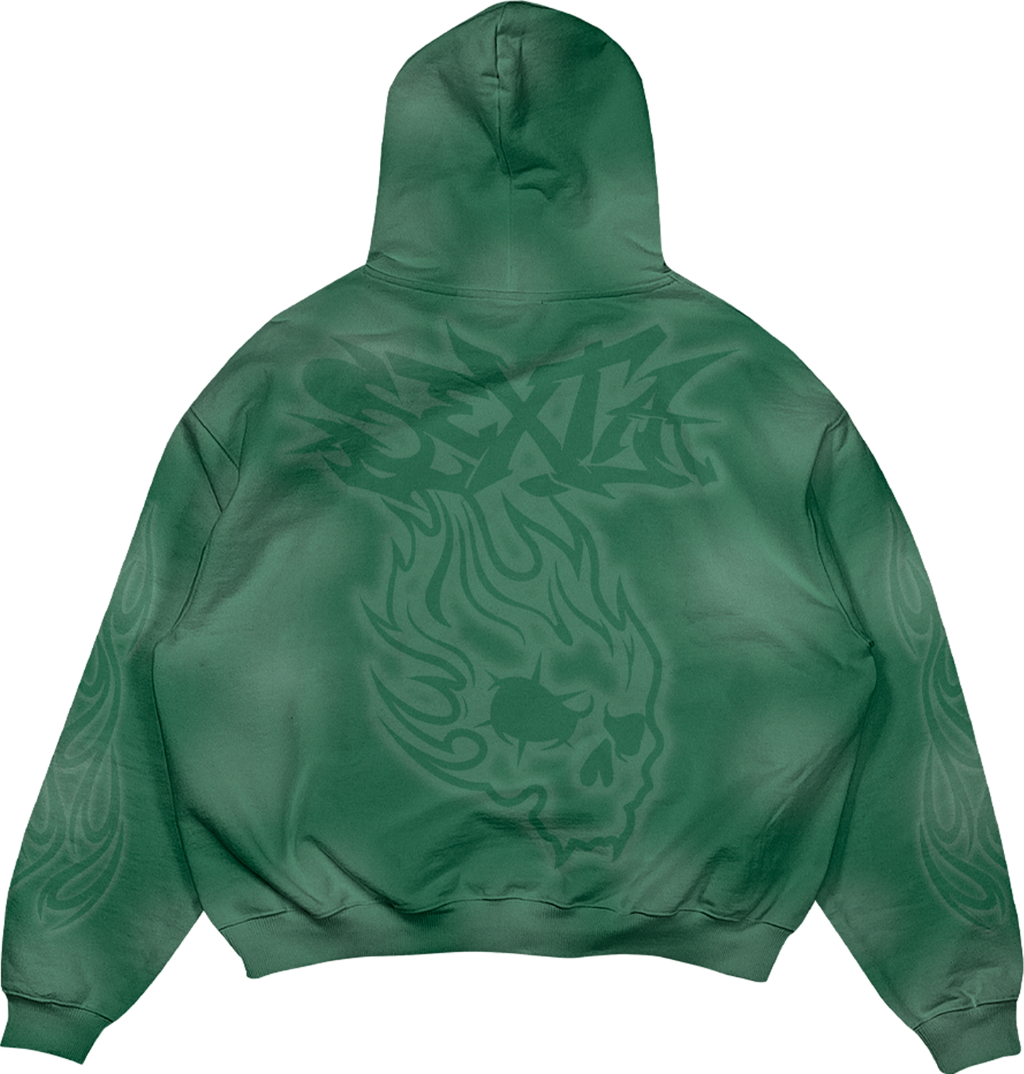 SEXTA AIRBRUSH GREEN HOODIE