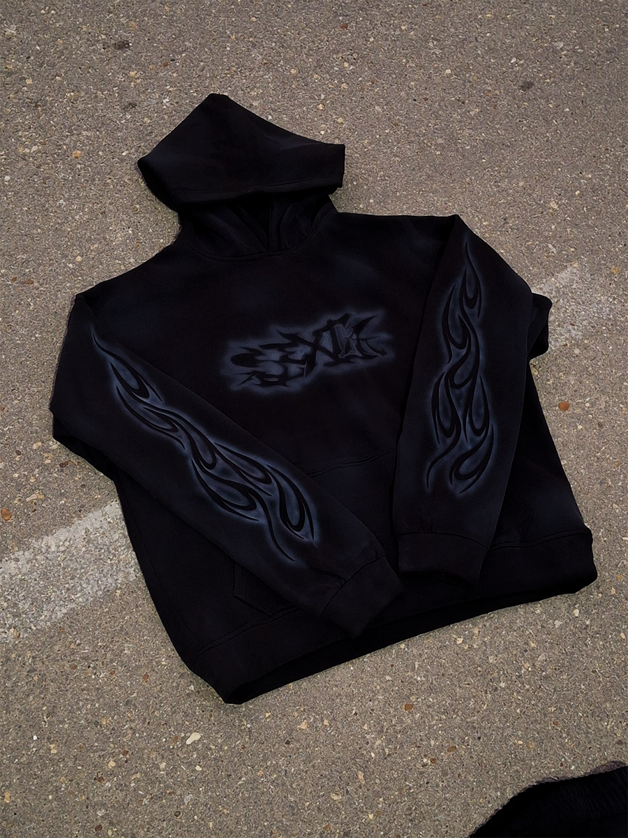 SEXTA AIRBRUSH BLACK HOODIE