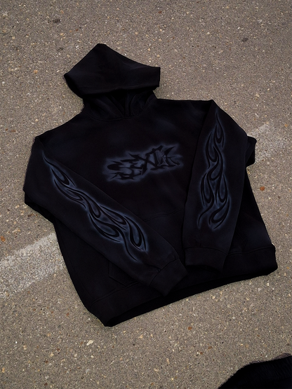 SEXTA AIRBRUSH BLACK HOODIE