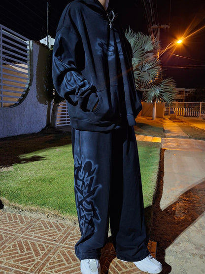 SEXTA AIRBRUSH BLACK HOODIE