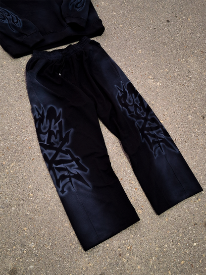SEXTA AIRBRUSH BLACK SWEATS