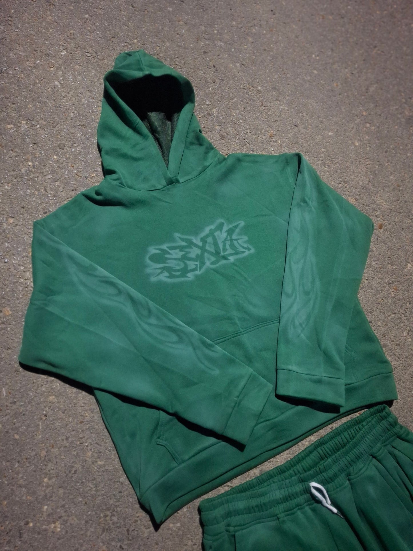 SEXTA AIRBRUSH GREEN HOODIE