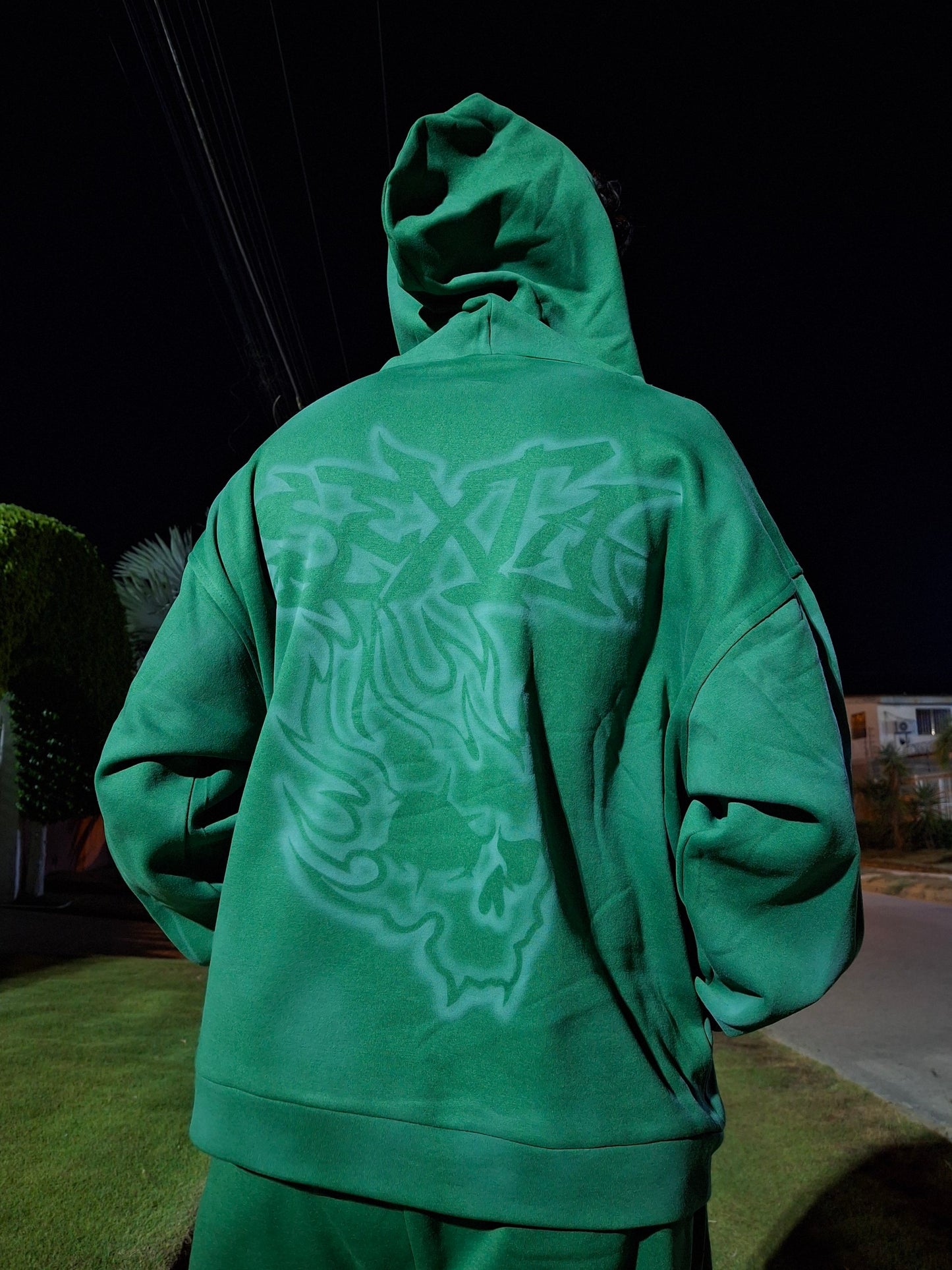 SEXTA AIRBRUSH GREEN HOODIE