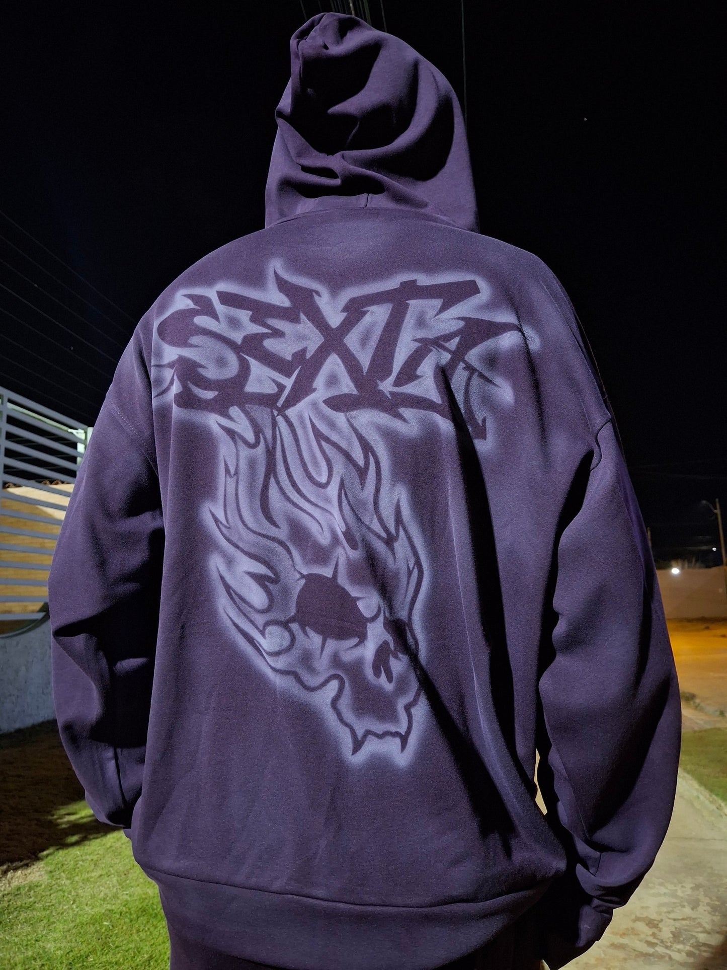 SEXTA AIRBRUSH PURPLE HOODIE